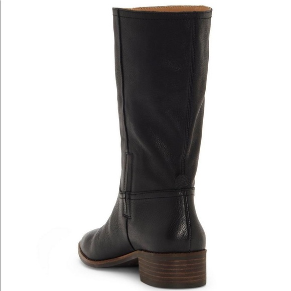 Lucky Brand Shoes | Lucky Brand Laerys Mid Calf Leather Boots - Black -Size 9 | Color: Black | Size: 9 | Pm-51223383's Closet